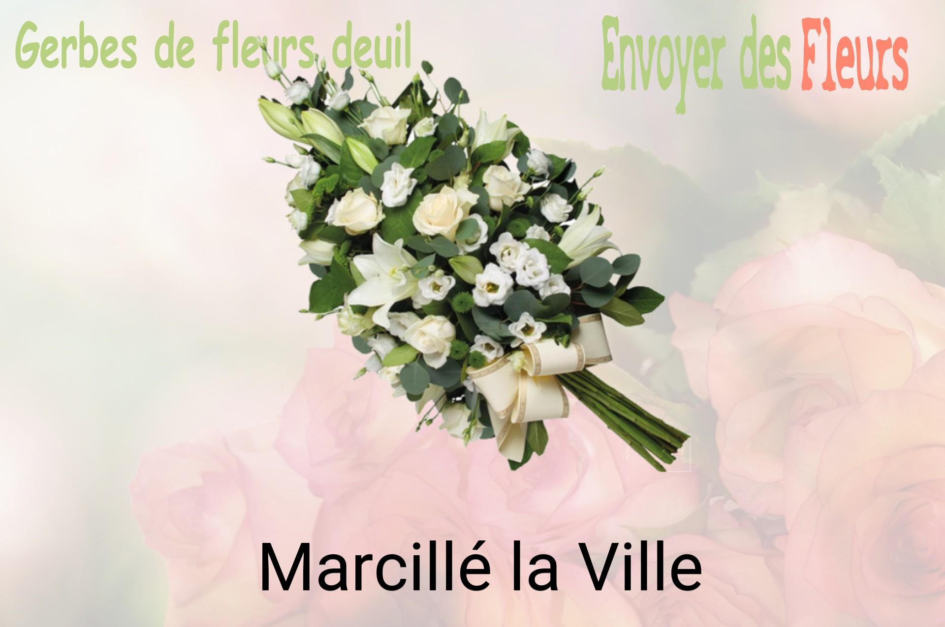 Gerbe de fleurs de deuil livrée à Marcillé-la-Ville